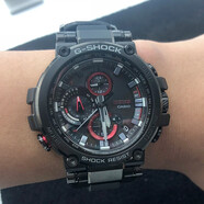 卡西欧（CASIO） 卡西欧CASIO手表G-SHOCK MT-G系列太阳能六局电波男士防水腕表 MTG-B1000B-1A