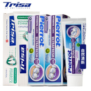 TRISA全优护齿牙膏75ml+ 西班牙原装进口 倍诺洁护齿牙膏 自然清新牙膏 75ml*2