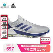 阿迪达斯（adidas）高尔夫球鞋男鞋ZG21 MOTION系列golf运动鞋 防水防滑 浅灰色/胜利蓝(G57769) UK7 （40.5码）
