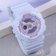 卡西欧BA110 BABYG马卡龙彩虹色防水运动学生手表女 BA-110 BGD10 BA-110FH-2极光盘蓝色