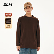 GLM加绒长袖t恤男秋冬款纯色体恤内搭男士打底衫上衣