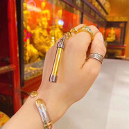 顶盈 泰国佛牌龙莲寺化管吊坠 男女款本命年挂件 毛衣链金文符坠 图片色