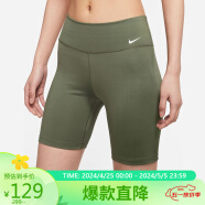 耐克NIKE女子短裤ONE MID-RISE 7春运动裤DD0244-223中橄榄绿XL