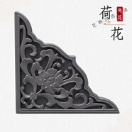 迎门墙瓷砖大福字砖雕圆形仿古树脂庭院影壁墙古建浮雕背景照壁墙 花角