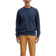 李维斯（Levi's）男士T恤长袖圆领休闲运动时尚百搭舒适卫衣 深蓝色 X-Large