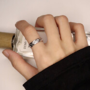 欧颜925银貔貅戒指男士潮个性开口单身食指环女尾戒生日礼物送男女友 925银貔貅开口戒指（可调节）