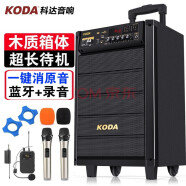 科达（KODA） 科达  广场舞音响移动拉杆音箱户外播放器无线话筒K歌便携式蓝牙大功率低音炮 12英寸+双话筒+单耳麦+支架