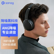 SANAG(英国)B5S PRO头戴式蓝牙耳机 无线+有线双模式 立体声主动降噪电竞游戏 适用华为小米苹果索尼耳机