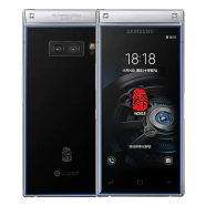 【库存新机】Samsung三星 SM-W2019高端翻盖手机 心系天下4G智能手机安卓双屏经典款式 尊铂(银色) 6GB+128GB