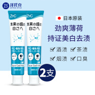 泽托克（ZETTOC STYLE）日本进口美白牙膏男士专用去烟渍去黄去牙渍防口腔异味清新口气 薄荷味2支
