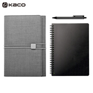 KACO爱乐商务会议笔记本套装礼品 防水防污办公会议多功能高端记事本子 灰色