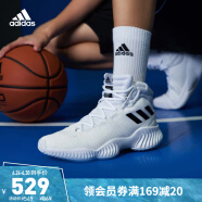 adidas阿迪达斯官网Pro Bounce 2018男中帮舒适织物鞋面团队款实战篮球鞋FW5745 白/一号黑/水晶蓝 白 42.5(265mm)