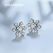 海盗船（pirateship）耳钉 女银耳饰925银气质雪花耳环时尚百搭银耳饰