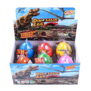 泡水孵化恐龙蛋玩具水泡破壳恐龙蛋可孵化吸水膨胀小玩具侏罗纪变形泡水恐龙蛋 彩色裂纹超大6个装