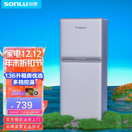 双鹿（SONLU） 136升 双门冰箱 小冰箱 宿舍  家用节能静音  BCD-136C