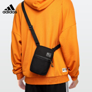 阿迪达斯 （adidas）斜挎包单肩包背包休闲运动包男女潮流学生小挎包肩包手机包 黑色