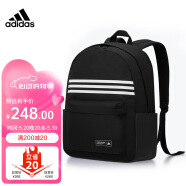 阿迪达斯 （adidas）双肩包背包休闲运动包男女简约旅行包训练包学生书包电脑包 黑色