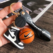 婕茵桐球星篮球球鞋钥匙扣科比库里詹姆斯欧文背包挂件学生礼物纪念品 耐克球加黑球鞋