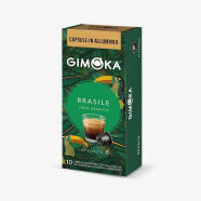 意沫咖 意大利进口GIMOKA意式香浓胶囊咖啡(兼容nespresso小米心想 (铝壳)BRASILE巴西(浓度8)
