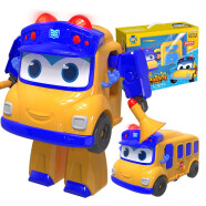 猪猪侠百变校巴歌德六合一消防车儿童变形汽车变脸机甲战士机器人玩具 声光变形-【车长歌德】
