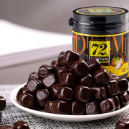 乐天黑巧克力韩国进口lotte梦 巧克力豆零食黑巧 72%巧克力豆1 罐装 86g