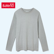 班尼路（Baleno）班尼路纯棉男士长袖打底衫 纯色纯棉秋季上衣男 20E花灰 S