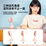 得力usb迷你小风扇368268电扇6英寸桌面台夹可立可充电手持折叠学生宿 85811粉色便携风扇 可立可手持 0mAh