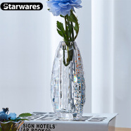 STARWARES PC防摔不碎小花瓶北欧客厅桌面装饰摆件轻奢ins风亚克力干花器皿 F035 直径9cm高18cm色
