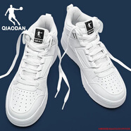 乔丹男鞋高帮板鞋运动鞋休闲鞋子男2025秋冬季皮面防滑耐磨小白鞋男士 557乔丹白 41