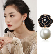 黛若小香风珍珠耳夹无耳洞女耳钉简约高亮正圆vintage耳环适合圆脸的 无耳洞耳夹【螺旋调节耳夹】