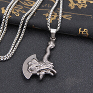 戎夏长款钛钢毛衣链个性ins嘻哈吊坠情侣链子项链男士女士锁骨链 18号-斧头