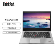 联想ThinkPad E480英特尔14英寸银色酷睿轻薄窄边框金属商务办公学习网课官翻笔记本电脑 I3-7020 4G 500G机械  准新