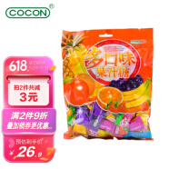 马来西亚进口 可康（cocon）多口味水果汁硬糖 儿童节礼物零食婚庆喜糖果350g