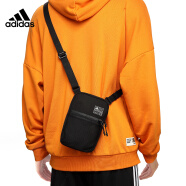 阿迪达斯（adidas）斜挎包单肩包背包休闲运动包男女潮流学生小挎包 黑色