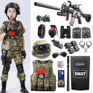 集星（J-Star）儿童玩具枪软弹枪特种兵装备迷彩套装男孩少儿军训战术户外装备 CP：20件套【短袖—衣服】 120【身高】