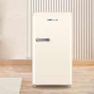 德姆勒 DEMULLER复古冰箱小型大容量家用租房电冰箱 化妆品静音 BCD-98芝士白