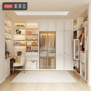 索菲亚衣柜 欧式嵌入式衣帽间整体大衣柜 女主卧室家具收纳衣橱全屋定制 定制金