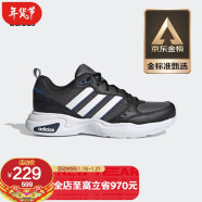adidas阿迪达斯官网STRUTTER 男鞋情侣款跑步运动鞋FY8161 黑/白/蓝 40.5