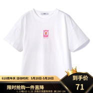 马骑顿（MQD）[上新]MQD童装男女同款短袖T恤夏季儿童短袖T恤子款潮 本白 110cm