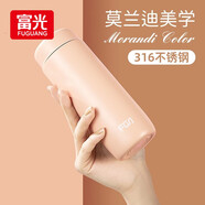 富光 保温杯小巧可爱便携少女316不锈钢迷你水杯简约情人节礼物送女友 蜜桃粉300ml+升级316L材质