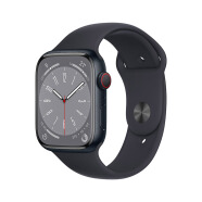 Apple/苹果 Watch Series 8 智能手表GPS+蜂窝款45毫米午夜色铝金属表壳午夜色运动型表带 S8 MNK53CH/A