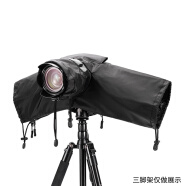 埠帝JJC 相机防雨罩遮雨衣雨披透明窗口防风套适用佳能R62 R6 R5 尼康Z5 Z6II Z72索尼A7MR A7R5富士XT 黑色