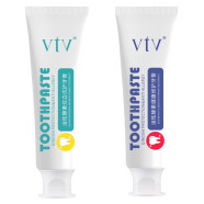 vtv 健齿净白牙膏 去除口腔异味牙龈上火 孕妇儿童牙膏 炫白+修护（共两盒）