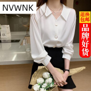 NVWNK即墨短袖冰丝衬衫女夏季新款2022年设计感 707白色 M 建议90-100斤