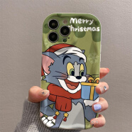 圣诞猫和老鼠适用苹果15pro手机壳华为mate60pro小米14oppo红米vivo新款iPhon 奶油-古董白-YD圣诞汤姆 华为 nova 6 5G