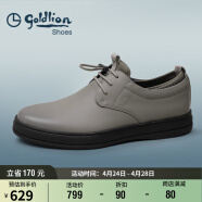 金利来（goldlion）男鞋时尚正装舒适皮鞋柔软耐磨商务休闲鞋G508730761RRZ灰色40