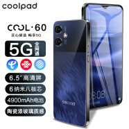 酷派（Coolpad）COOL60 全新6纳米5G手机 128G八核4900毫安长续航轻薄大屏游戏电竞学生老年人百元智能机 黑色 128GB