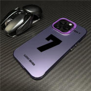 数字715promax手机壳苹果14/13/12pro感11xs/xr保护套华为小米红 彩银壳-紫-231110数字7 iPhone X