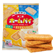 不二家（FUJIYa） 日本进口 小麦黄油牛油千层酥脆饼干 休闲零食 曲奇饼干独立包装 双拼家庭派饼干132.4g（13包）