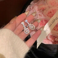 梦幻玫瑰千金水滴耳环2024新款爆款耳饰小众设计高级气质独特耳钉耳坠 千金水滴耳环440